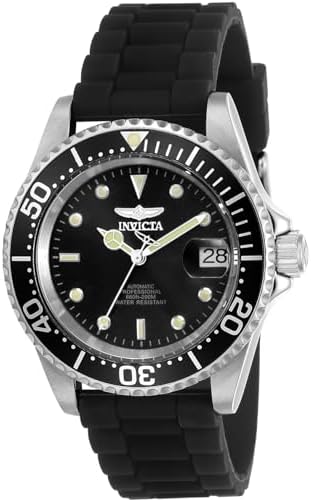 Invicta Men's Pro Diver Automatic Watch with Silicone Band, Black (Model 23678)