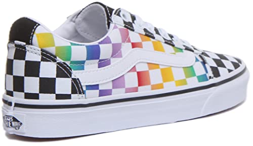 Vans Vans Women's Ward Seasonal Sneaker, Rainbow Check Black White, 9.5 US