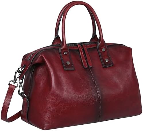 Iswee Genuine Leather Satchel Tote Bag Top Handle Handbag Designe...