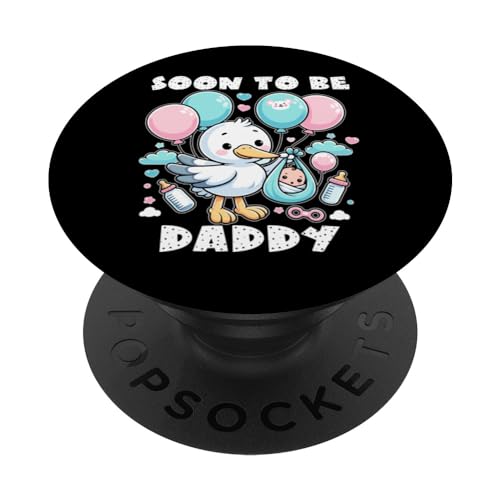 Soon To Be Daddy 2024 Father's Day First Time Dad Pregnancy PopSockets PopGrip Intercambiable