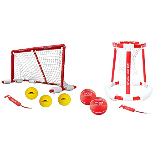 GoSports - GoSports Floating Water Polo Game Set and Splash Hoop 360 Floating Pool Basketball Game