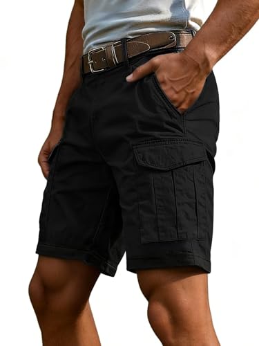 Short cargo homme coton d été décontracté bermuda extensible avec poches Hello MrLin - 3