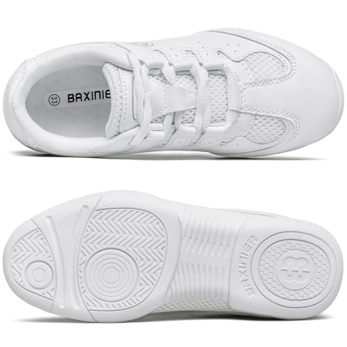 Girls White Cheerleading Shoes Youth Lightweight Competition Cheer Sneakers Kids Breathable Dance Shoes4