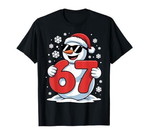 Cool Snowman 67 Christmas Outfit for Winter Holiday Vibes T-Shirt