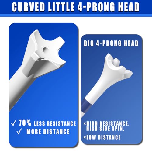 Goashpeaot 170 Pack Golf Tees, Pro 4 Line Marking System Plastic Golf Tees, 4-Prong Engineered to Reduce Friction & Longer Distance (Blue, 3-1/4'')