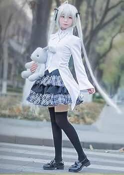 【最終値下げ】ヨスガノソラ　春日野穹　ソラ　三分妄想コスプレ衣装一式•ウィッグ 送料無料◇ヨスガノソラ!縁の空 風 春日野 穹 かすがの そら コスプレ