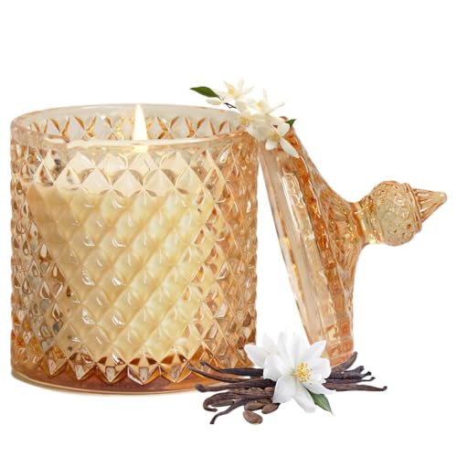 Velas perfumadas de vainilla cremosa, regalos para mujeres y hombres, vela en tarro grande para el hogar, vela de aromaterapia, vela perfumada de cera de soja orgánica (aroma dulce especiado)