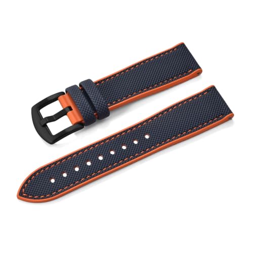 Bracelet montre nylon FKM 24mm idéal pour le sport et le bureau