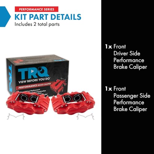 Image of TRQ Performance Front Left and Right Brake Caliper Set Compatible with 03-09 Toyota 4Runner Caliper Casting #13WG 07-14 FJ Cruiser Caliper Casting #13WG 05-23 Tacoma Caliper Casting #13WG
