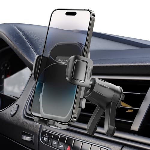 Baynice Car Air Vent Phone Holder - Adjustable 360 Rotation & Hook Clip & Legs Double Support Stable Universal Mobile Phone Mount Cradle Compatible with iPhone/Galaxy/Huawei(4.0''-7.0'')