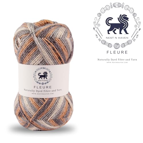 Image of Nestnhaven Acrowools Fleure Hand Knitting and Crochet Yarn. Pack of 1 Ball - 100gms. Shade no - NNHF (Multicolor24) | (500 Gm)