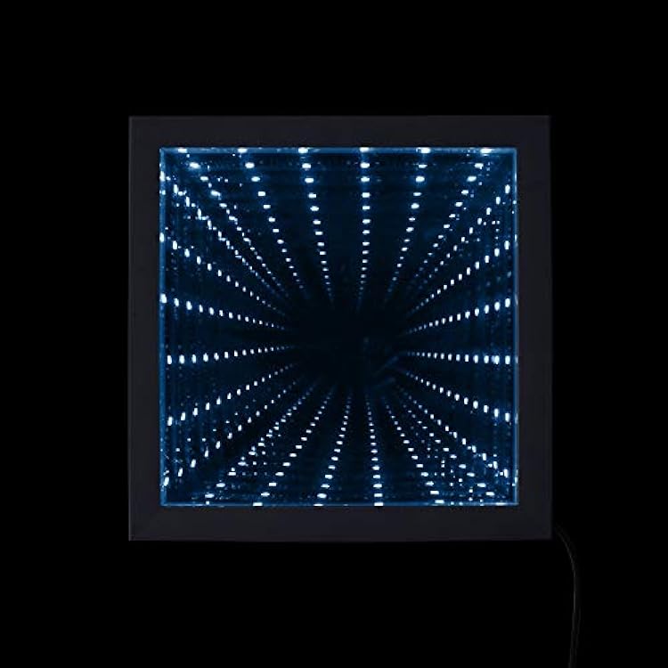 The Geeky Days LED Infinity Wall Mirror Frame with Multi Color Changing Light LED Infinity Mirror (38x38cm)