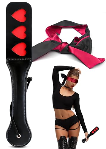 Image of Sex Paddle for Adults Spanking BDSM Crop and Bondage Blindfold Mask Fetish Accessory SM Starter Kit Role Play