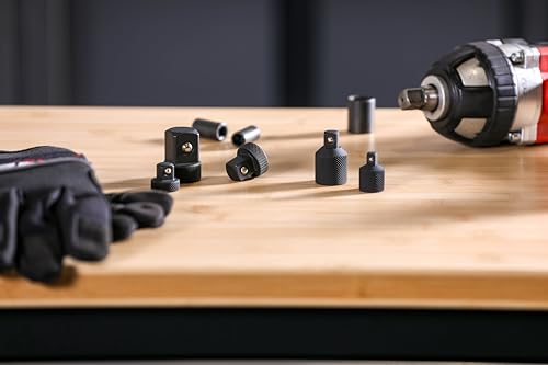 Image of ARES 2001004 Low Profile Impact Socket Adapter /Reducer Set | Impact-Rated; Impact-Rated Heat-Treated Cr-V Steel Features Knurling For Enhanced Grip Designed for