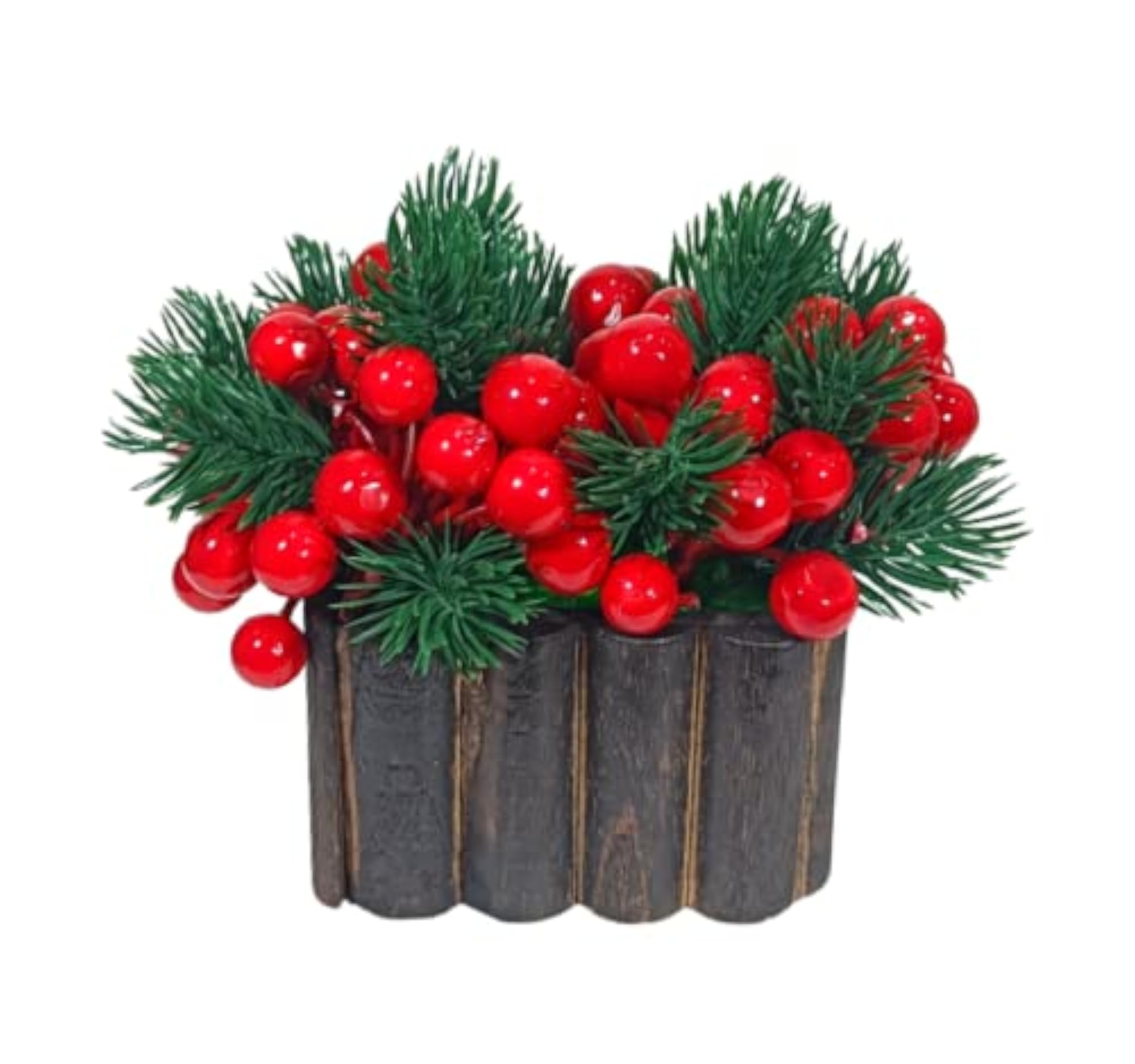 Artificial Plants with Red Planters, Decorative Bonsai
