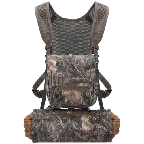 Locmeo Binocular Harness Chest Pack with Hand Warmer, Vintage, Camouflage