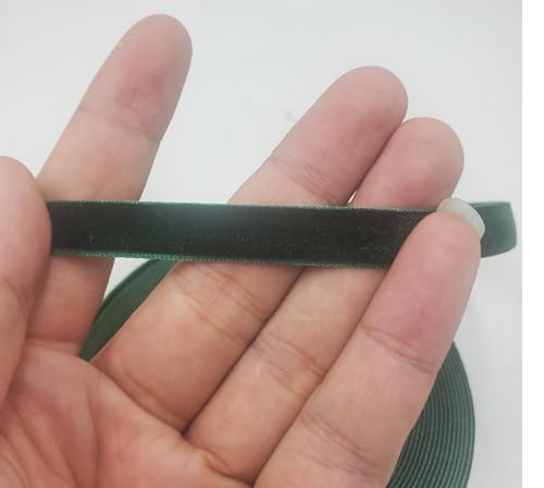 Image of 10 Yards Dark Green Velvet Ribbon