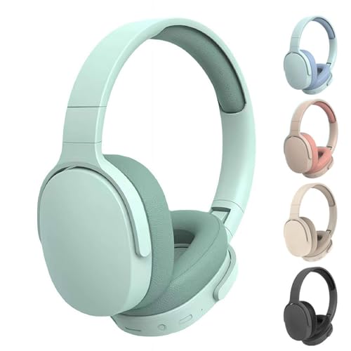 Wireless Bluetooth Headphones, HiFi Foldable Intelligent Noise Reduction Adjustable Headset with Microphone, Comfort Heavy Bass Earphones, Bluetooth 5.1 Stereo Over Ear Headphone for Sports Travel