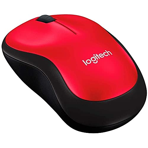 Logitech M185 Wireless Mouse, 2.4GHz with USB Mini Receiver, 12-Month Battery Life, 1000 DPI Optical Tracking, Ambidextrous, Compatible with PC, Mac, Laptop - Red by Logitech - Image 4