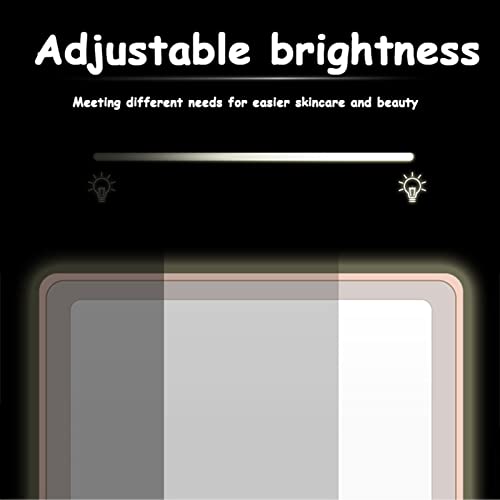 Makeup Mirror With Led Light, Rectangular Usb Charging, Portable Folding Travel Mirror,Ultra Thin Illuminated Vanity Mirror, Adjustable Brightness #TOP1