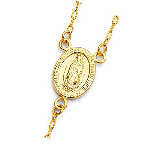 Tgdj 14K Gold Chain Necklace | Yellow Gold 4Mm Ball Rosary Necklace For Men | Spring Ring Clasp Solid Gold Chain For Mens Womens Girls | Gift For Her | Jewelry Box (20) #TOP23
