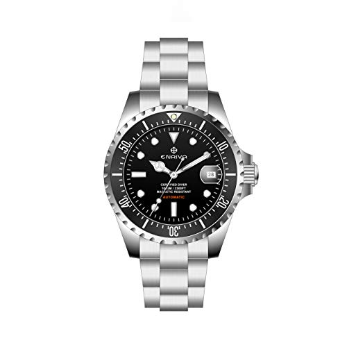 ENRIVA Men's Automatic Dive Watch with Ceramic Bezel