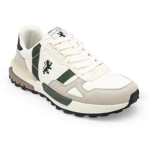 Image of Red Tape Men's Sneakers White Grey Mesh Round Toe Lace-Up