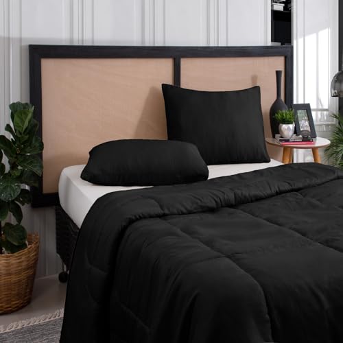 Kit Edredom King 3 Peças Margarida Cobertor Super Macio Diversas Cores (Preto)