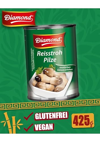 DIAMOND Reisstrohpilze, ganze eingelegte Pilze mit dezenten Geschmack für asiatische Gerichte - 1 x 425 g