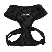 Puppia Soft Mesh Dog Harness Black Small