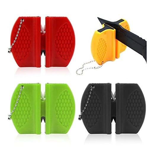 2PCS Portable Kitchen Knife Sharpener, Thick & Fine 2-Stage Mini Pocket Knife Sharpening Tool for Mountaineering Camping Travel or Outdoor BBQ (2 random color)