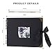 OLAI Scrapbook Photo Album, DIY Craft Paper Photo Book 80 Pages, DIY Handmade Album Scrapbook Set, Records Anniversary, Wedding, Graduation, Travelling, Contains Metal Pen- Black
