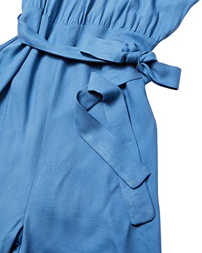 Vestido Casual Macaquinho, Mercatto, Feminino, Azul Medio, M