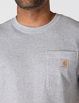 Carhartt ゆう Carhartt Camiseta masculina folgada de manga curta e bolso pesada
