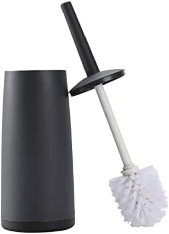 Toilet Brush Toilet Brush Holder Toilet Brush Bracket for Bathroom Modern Design Toilet Brush with Lid Toilet Brush Shelf Toilet Tools (Black 10 * 37.5cm)