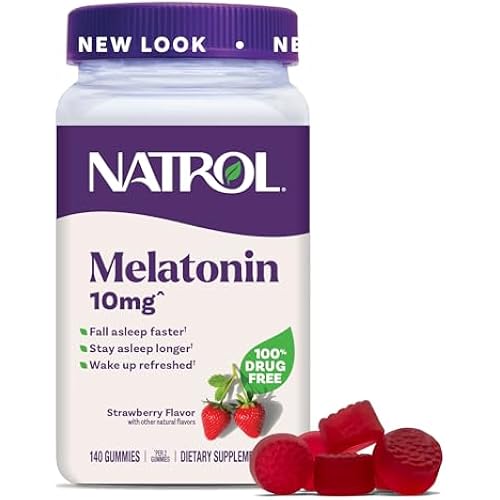 Natrol Melatonin 10 mg Gummies, Sleep Support for Adults, 140 Gummies