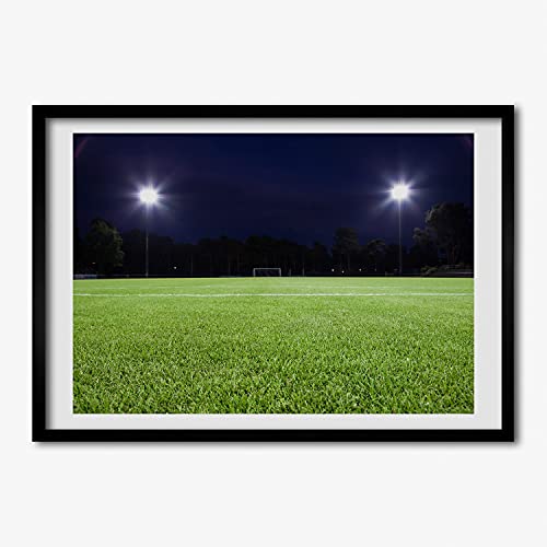 Cadre photo Tulup 70x50 pour habiller un mur vide avec une decoration de gazon de football moderne