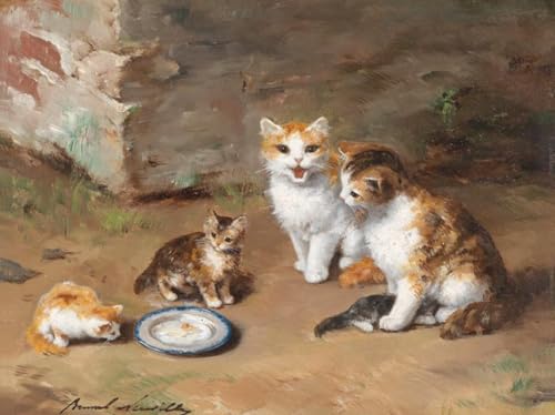 Kit de pintura por números de cuatro gatitos DTAUPREB lienzo DIY para principiantes
