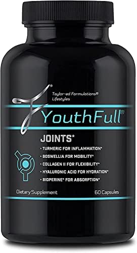 Restorefull Youthfull Joints - Turmeric & Boswellia Supplement for Mobility, Flexibility & Joint Hydration