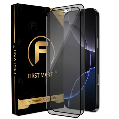 Image of FIRST MART Military-Grade Matte Anti-Glare Tempered Glass for iPhone 16 and iPhone 15 (6.1 Inch) With Installation Kit | Edge to Edge Coverage |Anti Glare, Bubble-Free [2 Pack]