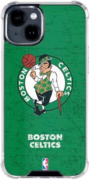 Skinit Clear Phone Case Compatible with iPhone 15 - Officially Licensed NBA Boston Celtics Green Primary Logo Design