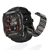 KOSPET Tank M4 Smart Watch with Metal Watch Band Replacement (Black)