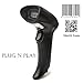 2D Scanner, Handheld CCD Barcode Scanner MUNBYN Auto Sensing Barcode Reader for 1D and 2D QR Bar Code with 1.5 Meters USB Cable for Mobile Payment Computer Screen Scan Support Mac OS