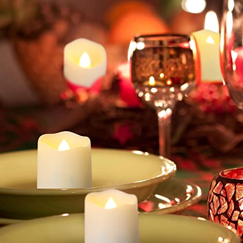 Freepower Rechargeable Realistic Flameless Flickering Tea Light Candles Battery Operated, With Remote Control Cycling 24 Hours Timer, For Romantic Home, Christmas Decoration,Pack Of 6. #TOP3