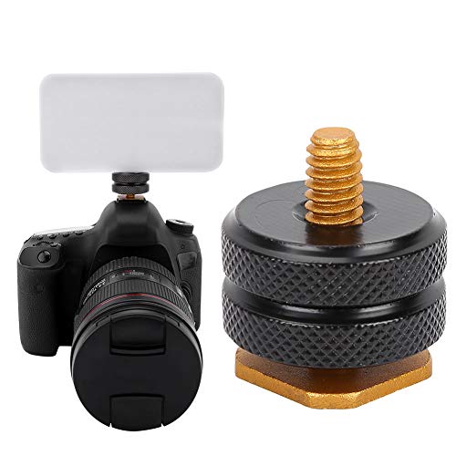 Bindpo Supporto per Slitta per Videocamera, 1 Pezzo di Metallo Flash Supporto per Slitta per Accessori Vite per Treppiede da 1/4 di Pollice per Fotocamera, Flash, Supporto Luce