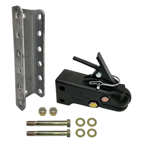 A.A Trailer Coupler with 5-Position Adjustable Channel Bracket - 2" Ball - 8,000 lbs - Channel-Mount Coupler (2" Ball) by A.A - Image 2