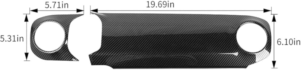 Center Console Trim Cover Dashboard Control Dash Panel Decal for 2024 2025 Jeep Wrangler JL Interior Accessories