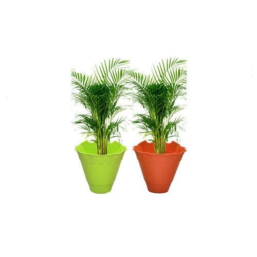 grofly Wall Hanging Planters with Drainage, Flower Pot Plastic with Hook Fence Planters Hanging for Outdoor Plants - 2pcs.