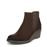 Dr. Scholl's Women's Camden Ankle Boot Dark Umber Brown Microsuede 9.5 W