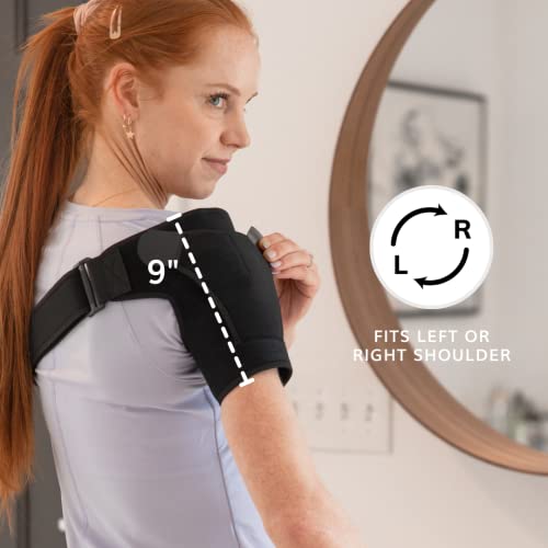 Image of BraceAbility Shoulder Support Brace - Compression Copper Arm Immobilizer Sleeve for Rotator Cuff or Labrum Tears, Bursitis Pain, Impingement, SLAP Injury, Dislocated Recovery for Men and Women (L /XL)